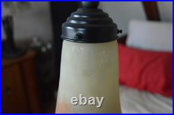 Antique French ART DECO 1930's Lamp Muller Fres Luneville