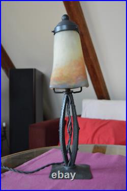 Antique French ART DECO 1930's Lamp Muller Fres Luneville