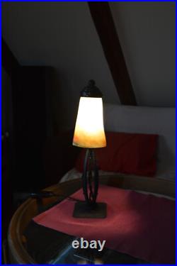 Antique French ART DECO 1930's Lamp Muller Fres Luneville