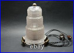 Antique French ART DECO 1930's Lamp Signed Sabino