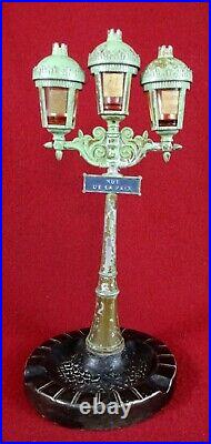 Antique French Art-deco Corday Paris Lamp Post Perfume Bottles Holder