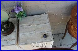 Antique French art deco metal bronze patina Putti angel Table lamp 1930