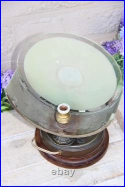 Antique French art deco metal bronze patina Putti angel Table lamp 1930