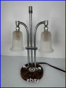 Antique German Biedermeier Art Deco 1920s Boudoir Table Desk Lamp Markel