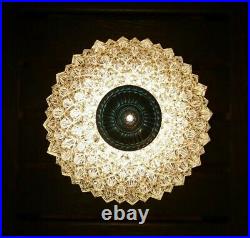 Antique Glass Art Deco 1930s-50s Flush Mount Ceiling light/Lamp Fixture 5 Avail