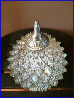 Antique Glass Art Deco 1930s-50s Flush Mount Ceiling light/Lamp Fixture 5 Avail
