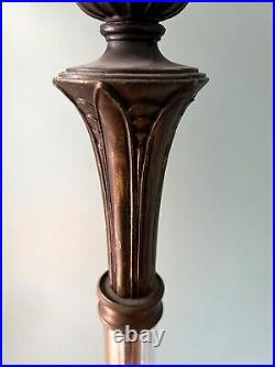 Antique Glass Column Floor Lamp Cut Glass