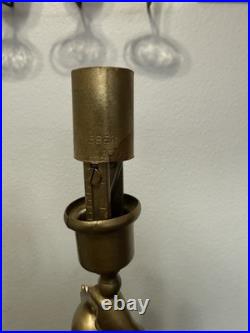 Antique HESSE Bronze Figural Warrior Lamp on Marble Base German Art Deco Era