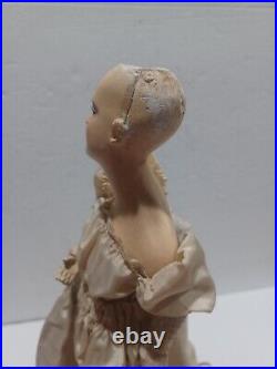 Antique HTF 1920's Art Deco Munzerlite Chalkware Metal Boudoir Lamp Doll Works