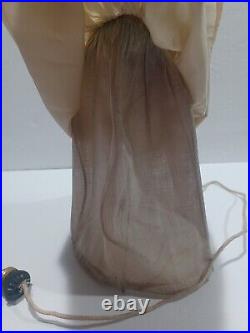 Antique HTF 1920's Art Deco Munzerlite Chalkware Metal Boudoir Lamp Doll Works