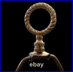 Antique Heavy Brass Deco Cherub Table Lamp-21 Tall Gorgeous No Shade