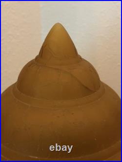Antique Nuart Double Figure Lamp With Frosted Glass Lampshade FREE SHIPPING