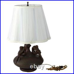 Antique Olive Kooken Art Deco Figural Bronzed Table Lamp C1920