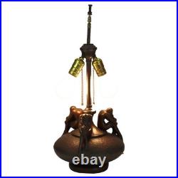 Antique Olive Kooken Art Deco Figural Bronzed Table Lamp C1920