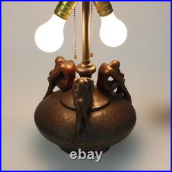 Antique Olive Kooken Art Deco Figural Bronzed Table Lamp C1920