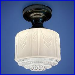 Antique Original 1920s 1930s Art Deco Nouveau Gatsby Ceiling Light Fixture Vtg