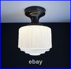 Antique Original 1920s 1930s Art Deco Nouveau Gatsby Ceiling Light Fixture Vtg