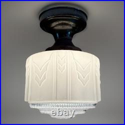 Antique Original 1920s 1930s Art Deco Nouveau Gatsby Ceiling Light Fixture Vtg