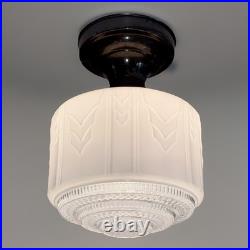 Antique Original 1920s 1930s Art Deco Nouveau Gatsby Ceiling Light Fixture Vtg