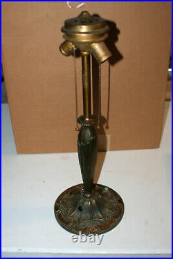 Antique Pittsburgh Table Lamp for Reverse Painted Shade, Handel Era