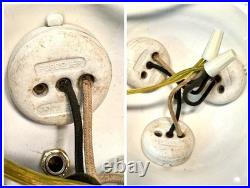 Antique Porcelier Art Deco Victorian Floral 3 Lightbulb Porcelain Ceiling Light