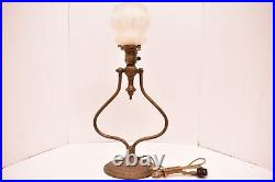 Antique RAINAUD Art Deco Nouveau Arts Crafts Mission Table Desk Lamp Bell Shade