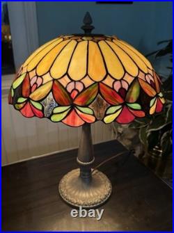 Antique Rainaud Art Deco Table Lamp With Shade