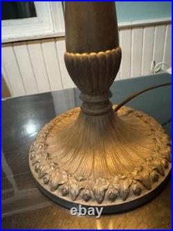 Antique Rainaud Art Deco Table Lamp With Shade