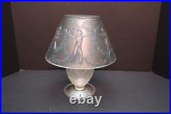 Antique Rene LALIQUE Art Deco 6 Dancers Table lamp Nude GLASS ONLY (read) Chips