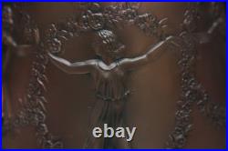 Antique Rene LALIQUE Art Deco 6 Dancers Table lamp Nude GLASS ONLY (read) Chips