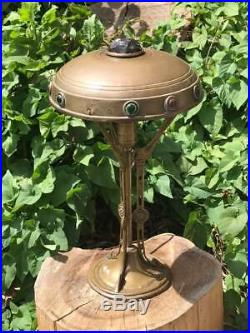 Antique Secessionist Jewelled Art Deco Table Lamp