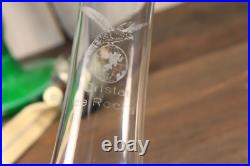 Antique Table Oil Lamp Czech Malachite Glass Heinrich Hoffman -Ships DDP to USA