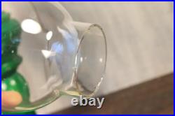 Antique Table Oil Lamp Czech Malachite Glass Heinrich Hoffman -Ships DDP to USA