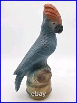 Antique Tiffin Art Deco Glass Parrot Bird Orange & Blue Lamp Shade Only 12