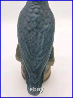 Antique Tiffin Art Deco Glass Parrot Bird Orange & Blue Lamp Shade Only 12