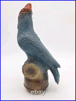 Antique Tiffin Art Deco Glass Parrot Bird Orange & Blue Lamp Shade Only 12