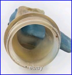 Antique Tiffin Art Deco Glass Parrot Bird Orange & Blue Lamp Shade Only 12