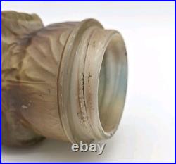 Antique Tiffin Art Deco Glass Parrot Bird Orange & Blue Lamp Shade Only 12