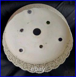 Antique Victorian Art Nouveau Deco Vtg Figural Lady Bronze Table Jewled Lamp