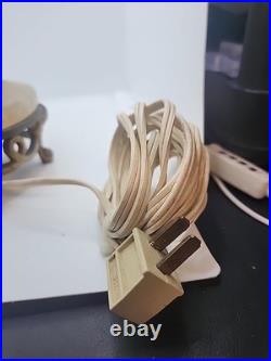 Antique Vintage Akro Agate Uranium Opaque Glass Table Lamp Brass HOUZZE