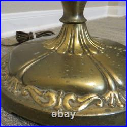 Antique Vintage Art Deco 4 Light Torchiere Metal Brass Floor Lamp Rembrandt