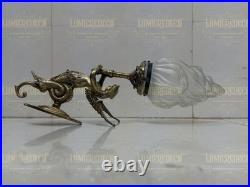 Antique Vintage Art Deco Brass Mermaid Wall Sconces Nouveau Lamp Fixture Light