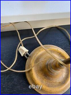 Antique Vintage Art Deco Cast Brass 2 Arm Electric Candelabra Table Light Lamp