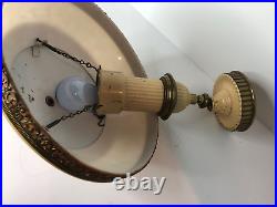 Antique Vintage Brass ART DECO Ceiling Hanging Light Fixture