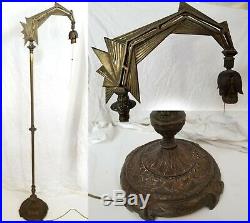 Antique Vintage EXCO 383 Cast Iron Brass Bronze Art Deco Modern Floor Lamp