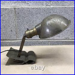 Antique Vintage Faberware Art Deco Adjusto-Lite Clip On Brass Work Lamp Light