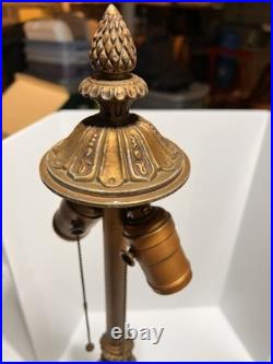 Antique Vintage Rainaud 23 Lamp Base 2 Bulb Pull Chain Art Deco Nouveau