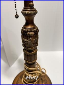 Antique Vintage Rainaud 23 Lamp Base 2 Bulb Pull Chain Art Deco Nouveau