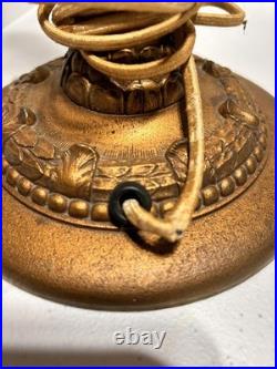 Antique Vintage Rainaud 23 Lamp Base 2 Bulb Pull Chain Art Deco Nouveau