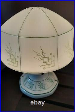 Antique/Vtg 1920s-40s Art Deco Ceiling Light/Lamp Fixtures, RARE Green, QTY 2